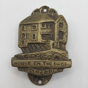 Antique Polperro House on the Props Door Knocker‎ Solid Brass